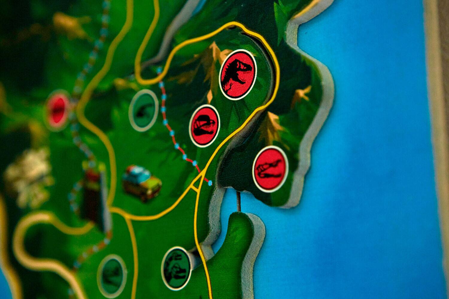 Alt View 4. PopMarket - Jurassic Park - Woodart 3D - Isla Nublar 12"x16" Hanging Sign   - COLLECTIBLES - Multicolor.