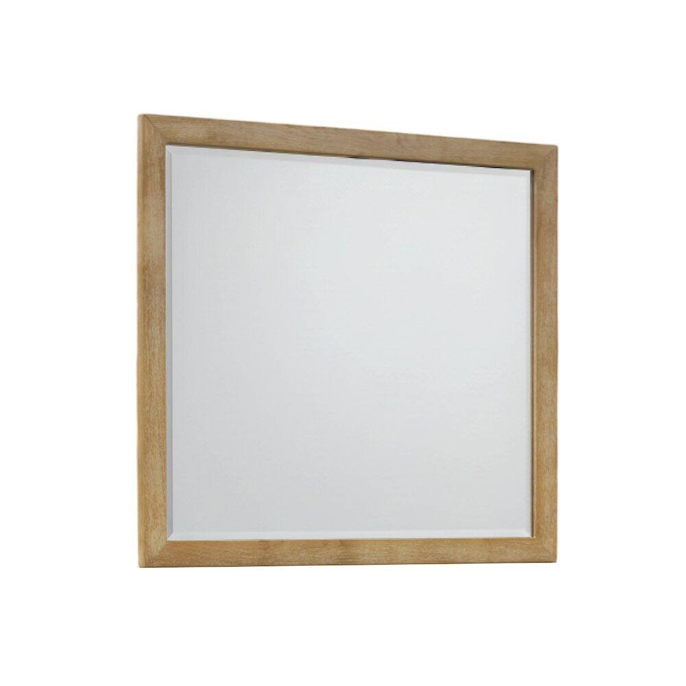 Alt View 1. Alpine Furniture - Harper Mirror - Light Oak.