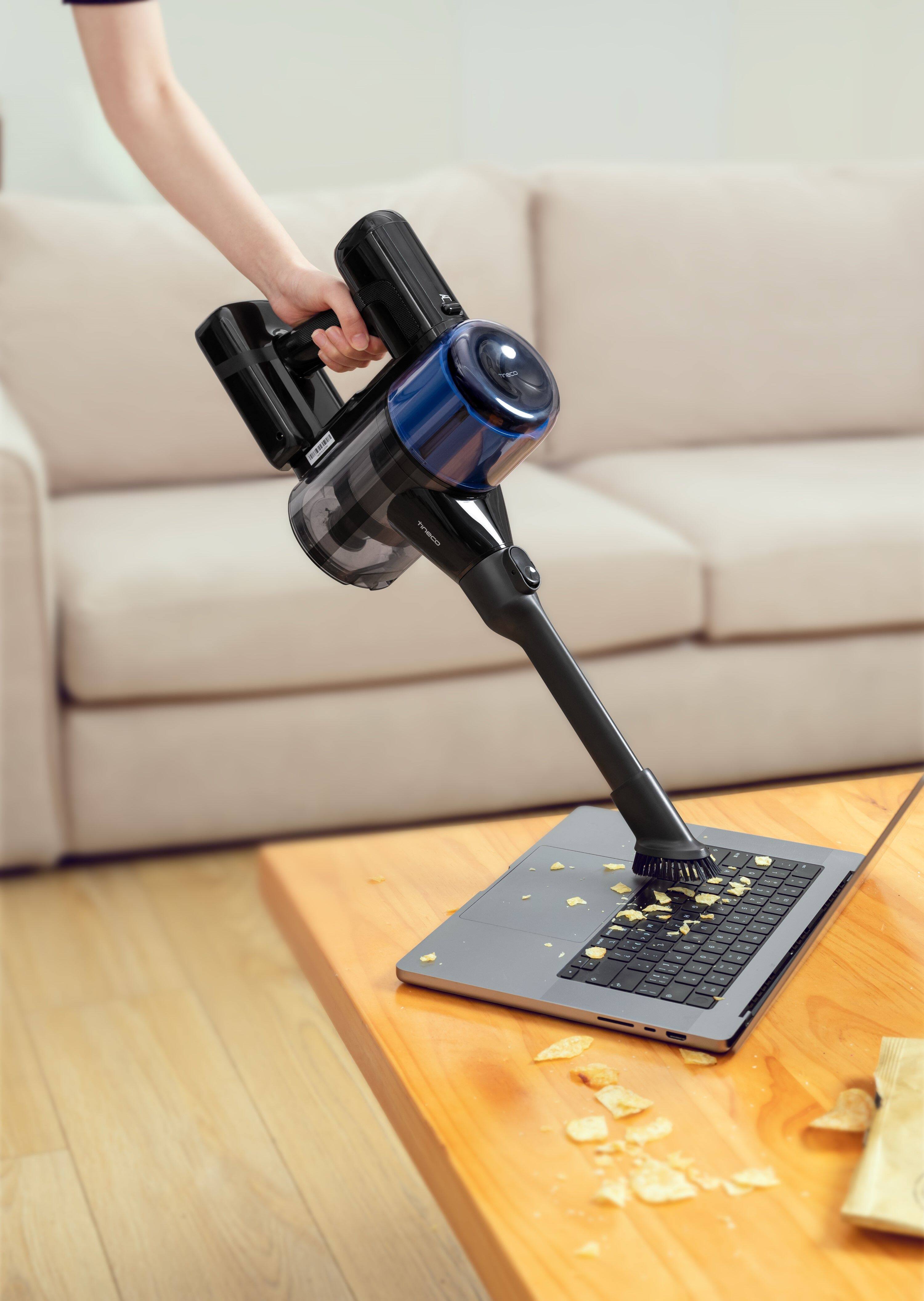 Back. Tineco - Pure ONE S30 Cordless Stick Vacuum with Smart Sensor and ZeroTangle Brush - Black.