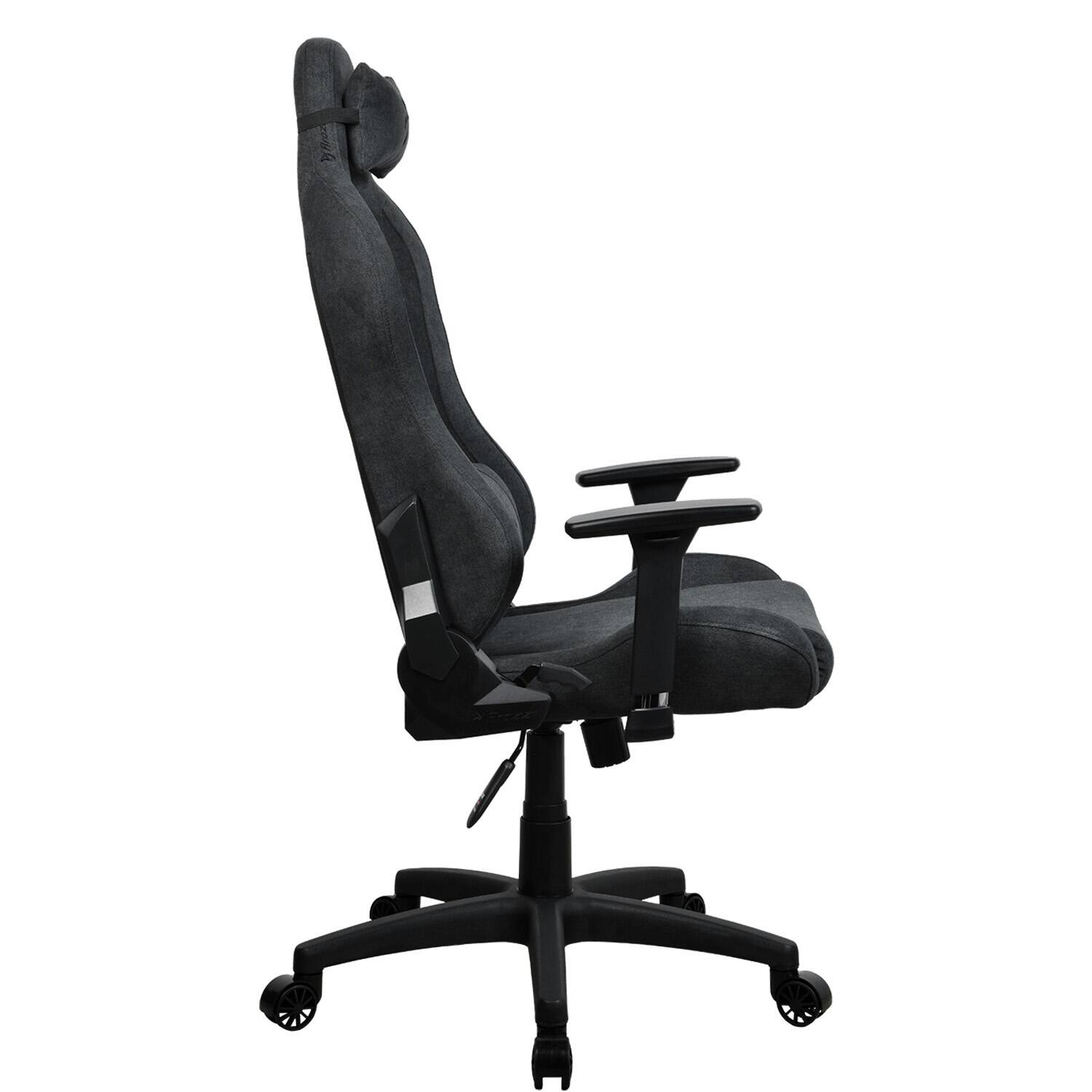 Alt View 15. Arozzi - Torretta Soft Fabric Gaming Chair - Dark Grey.