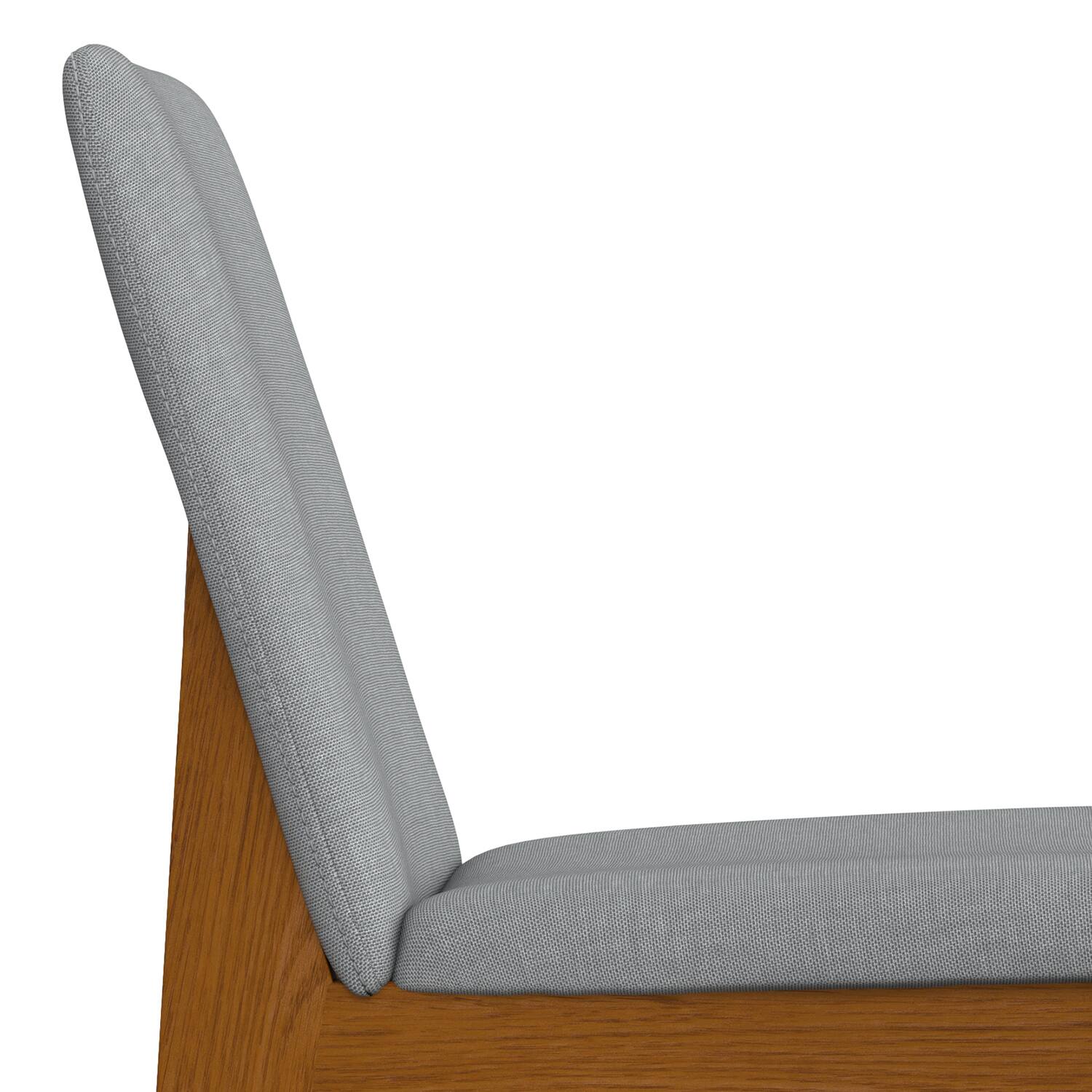 Alt View 6. Simpli Home - Selena Dining Chair (Set of 2) in Light Grey Linen Look Fabric - Light Grey.