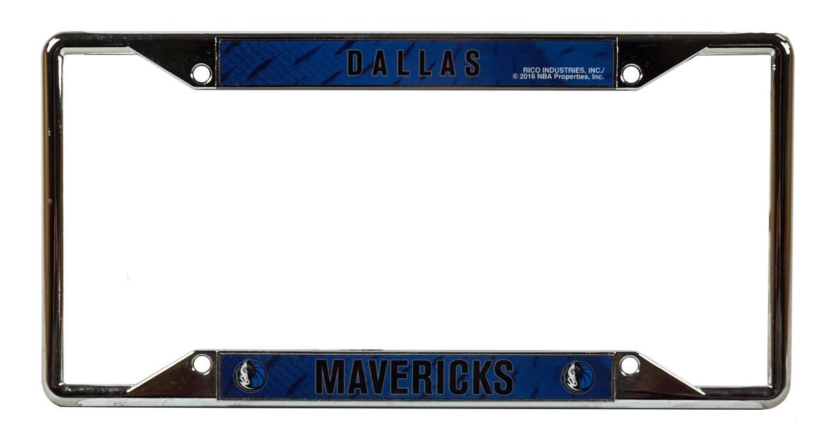 Dallas Mavericks NBA Mavs Chrome EZ View License Plate Frame