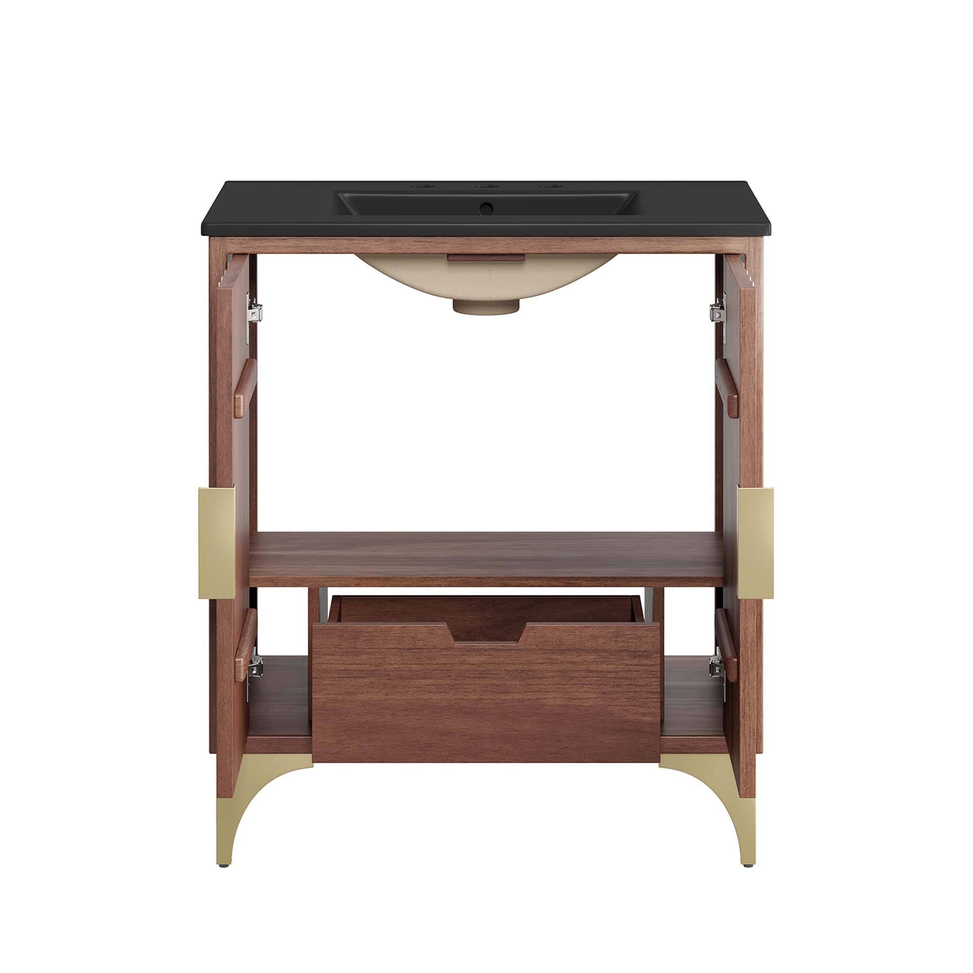 Alt View 6. Modway - Daylight Bathroom Vanity Basin Included by Modway - Black Walnut.