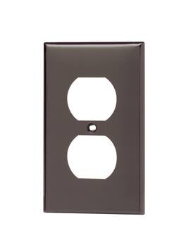 Leviton - 1 gang Nylon Duplex Wall Plate 1 pk - Brown
