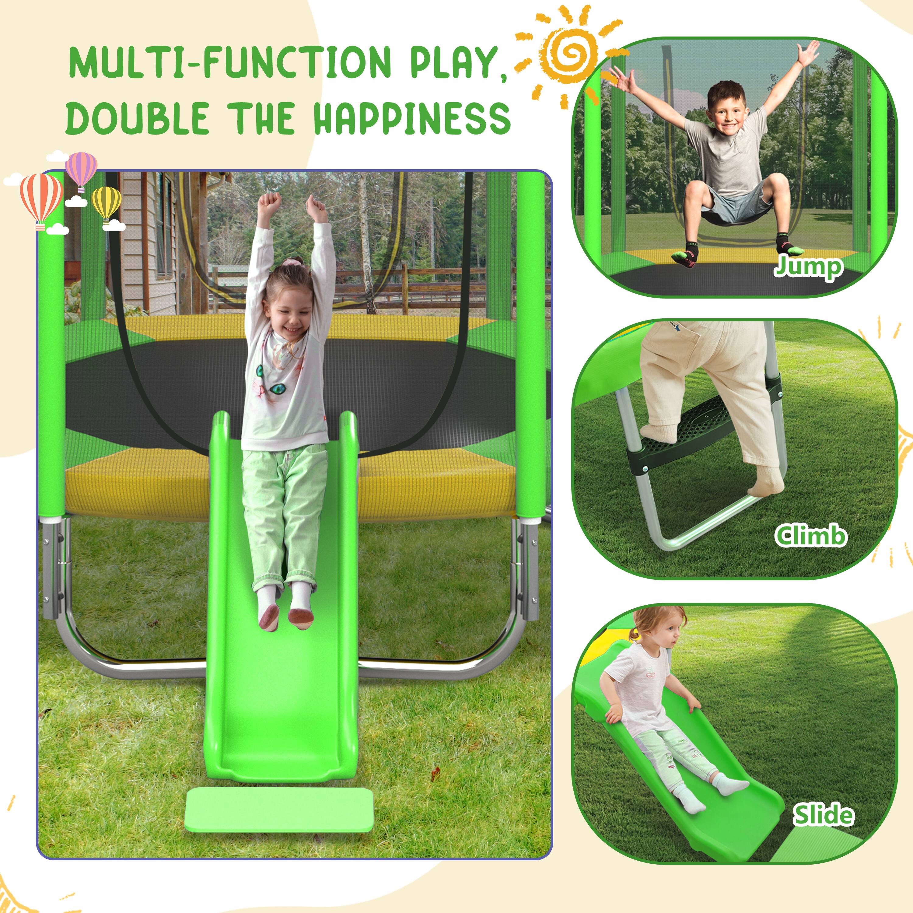 MULTI-FUNCTION PLAY, DOUBLE THE HAPPINESS

Jump  
Climb  
Slide