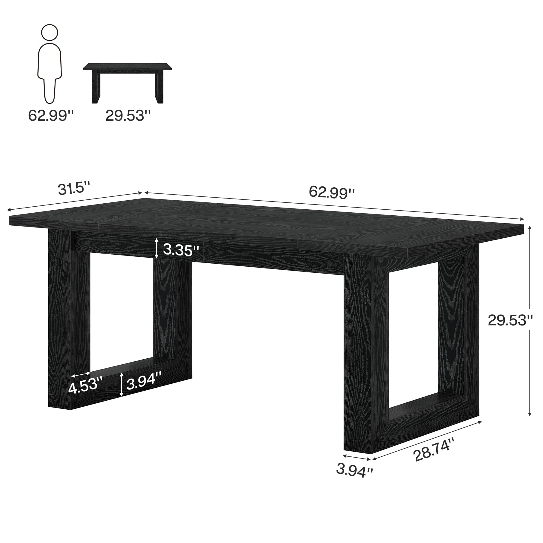 62.99"  
29.53"  
31.5"  
62.99"  
3.35"  
29.53"  
4.53"  
3.94"  
3.94"  
28.74"