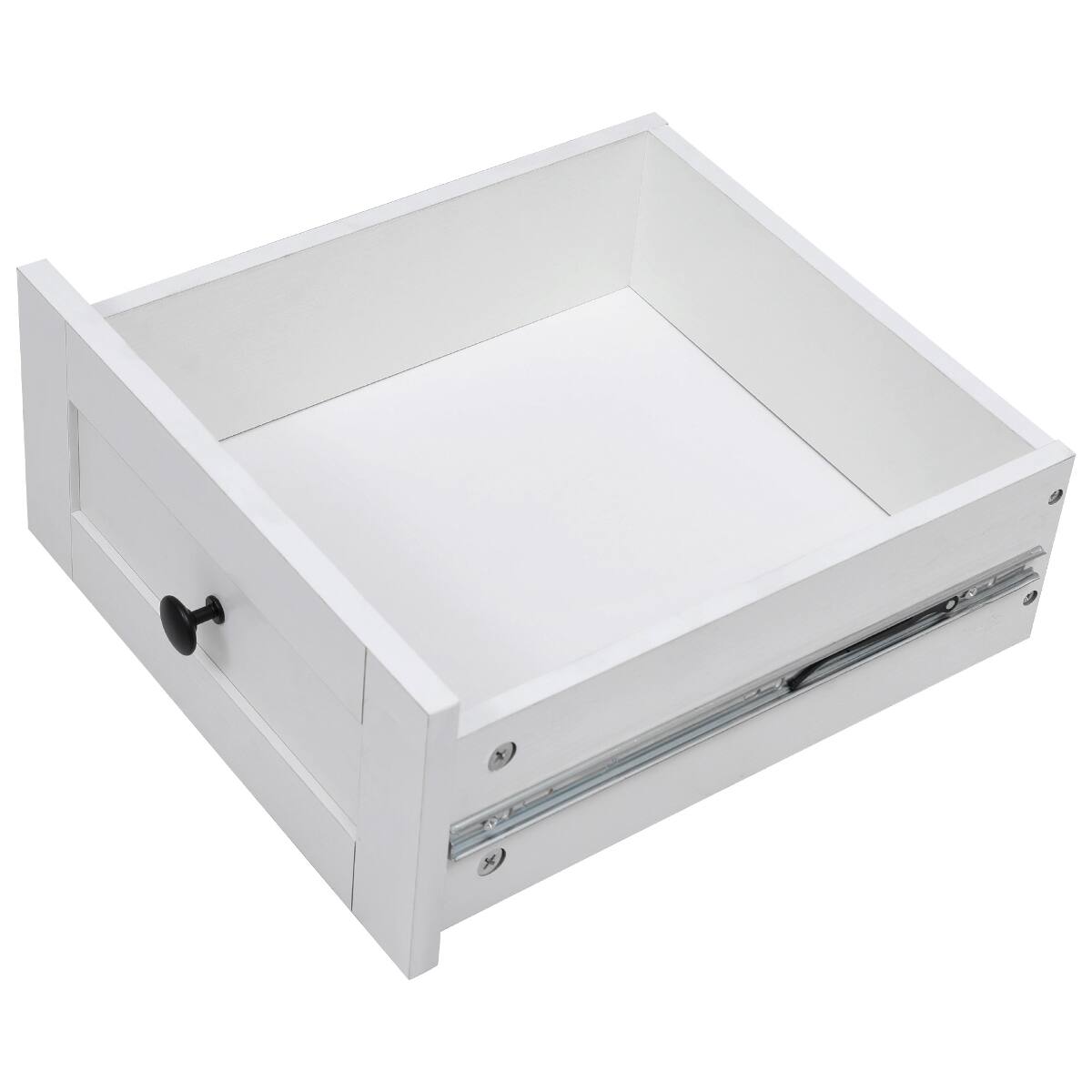 Left. Loheer - Loheer 46.5'' Farmhouse Kitchen Island with Drop Leaf, Rolling Kitchen Cart with Power Outlet and Beaded Drape, White - White.