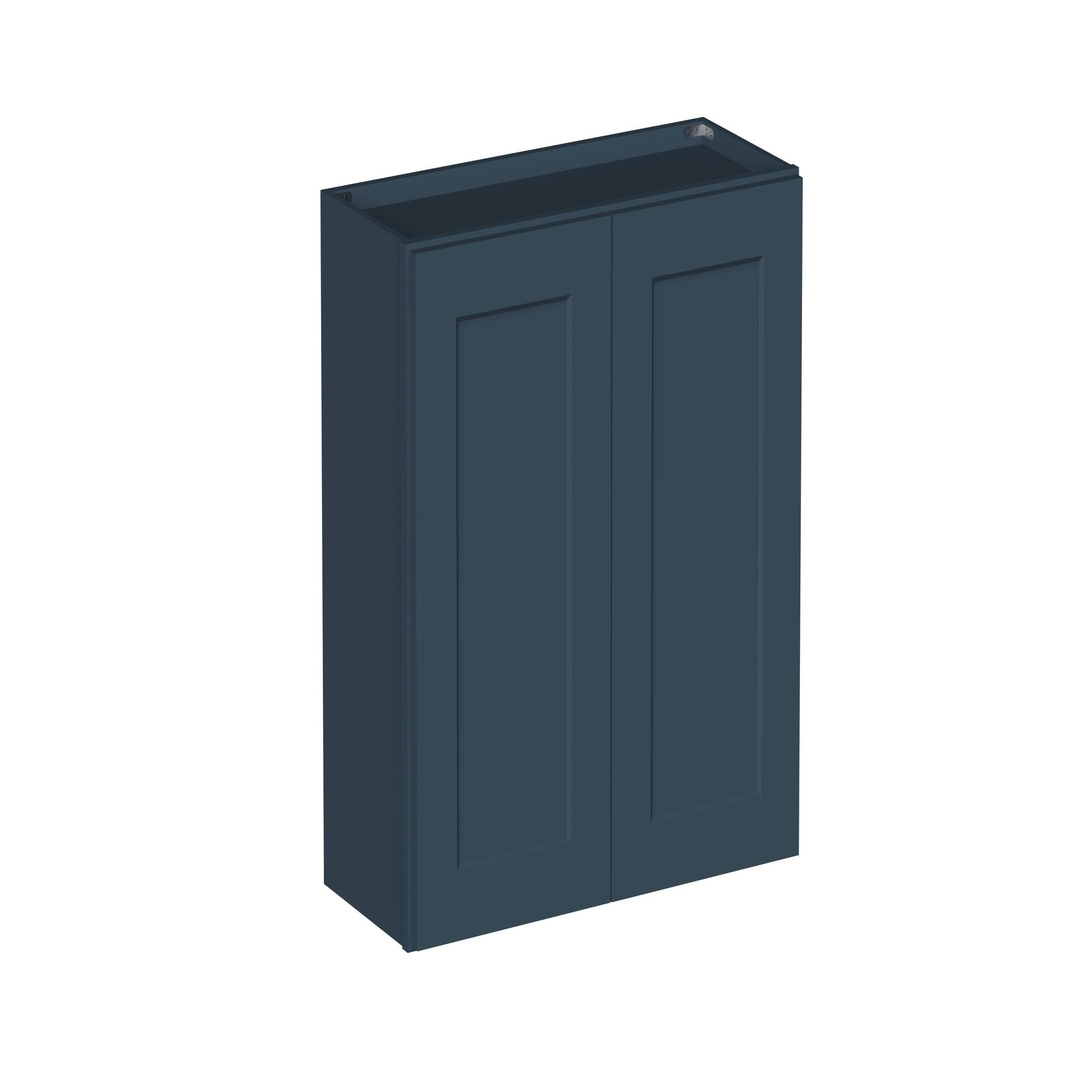 Angle. Boyel Living - 30-in W x 30-in H x 12-in D Shaker RTA Kitchen Wall Cabinet with Soft-Close - Charcoal Blue.