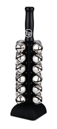 Latin Percussion - 24 Sleigh Bells with Wood Handle and Silicone Base Percussion Instrument for Musical Performances and Holiday Sound