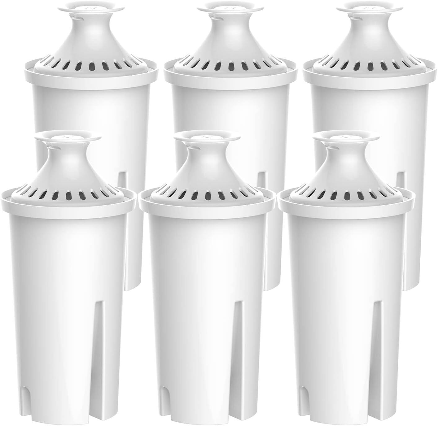 Front. Waterdrop - Waterdrop WD-06B-6 Pitchers, Dispensers Replacement Filters Pack of 6 - White.