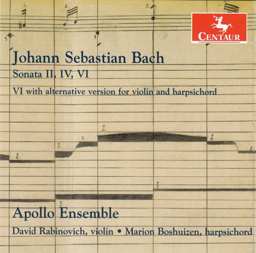 Johann Sebastian Bach  
Sonata II, IV, VI  
VI with alternative version for violin and harpsichord  

Apollo Ensemble  
David Rabinovich, violin • Marion Boshuizen, harpsichord