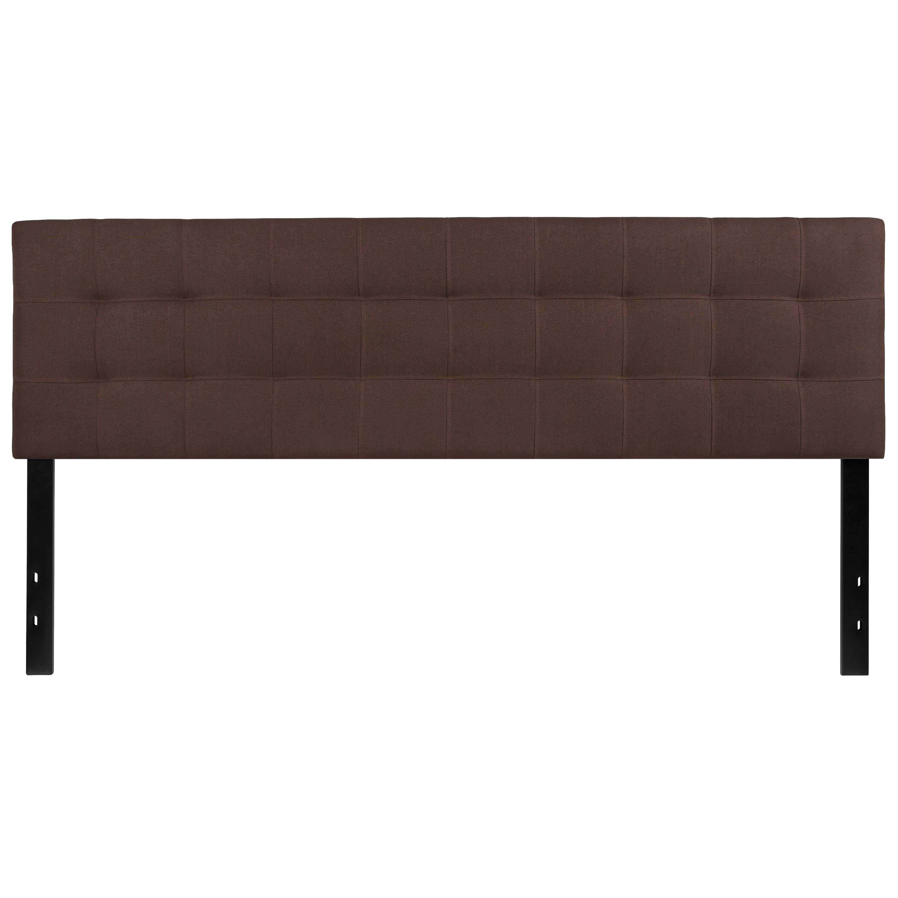 Alt View 4. Emma + Oliver - Quilted Tufted Upholstered Headboard - Dark Brown.