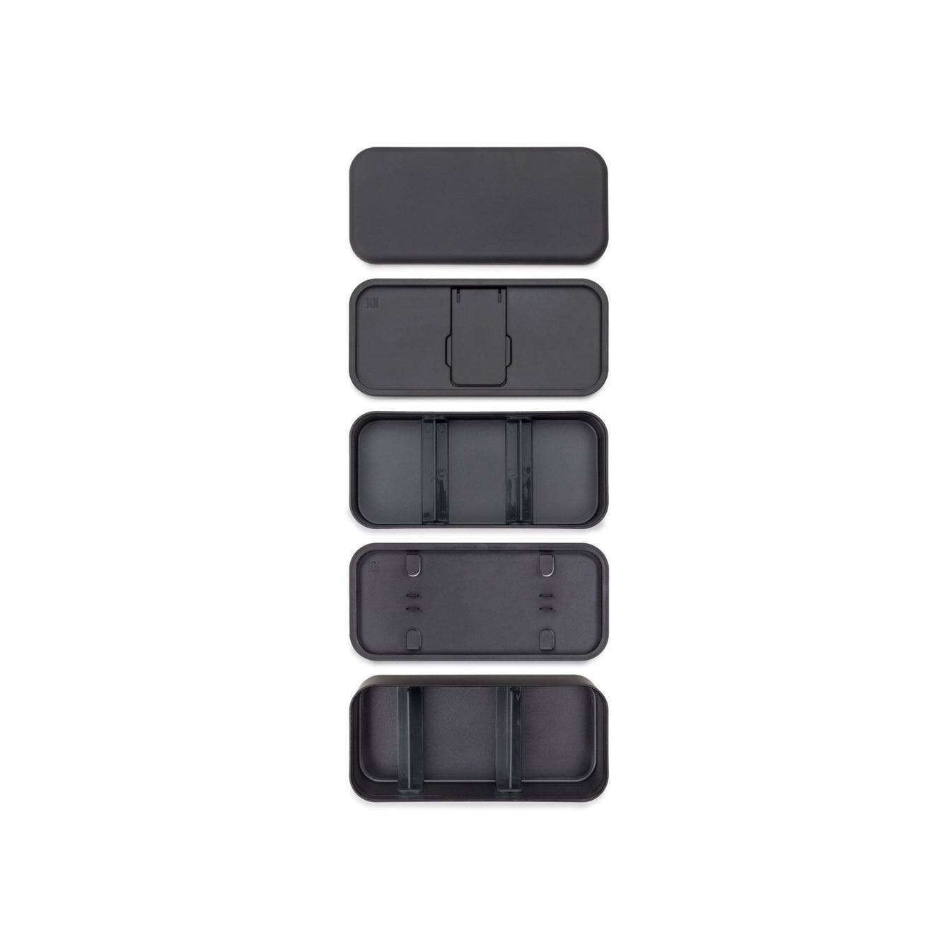 Back. Function 101 - BentoStack Tech Accessory Organizer Black - Gray.