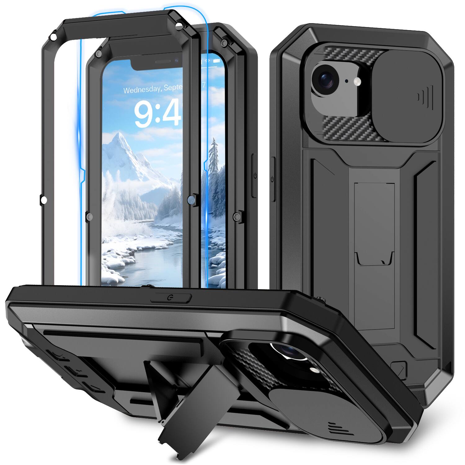 UUCOVER Rugged Heavy Duty Case for iPhone 17e/iPhone 16e with Screen ...