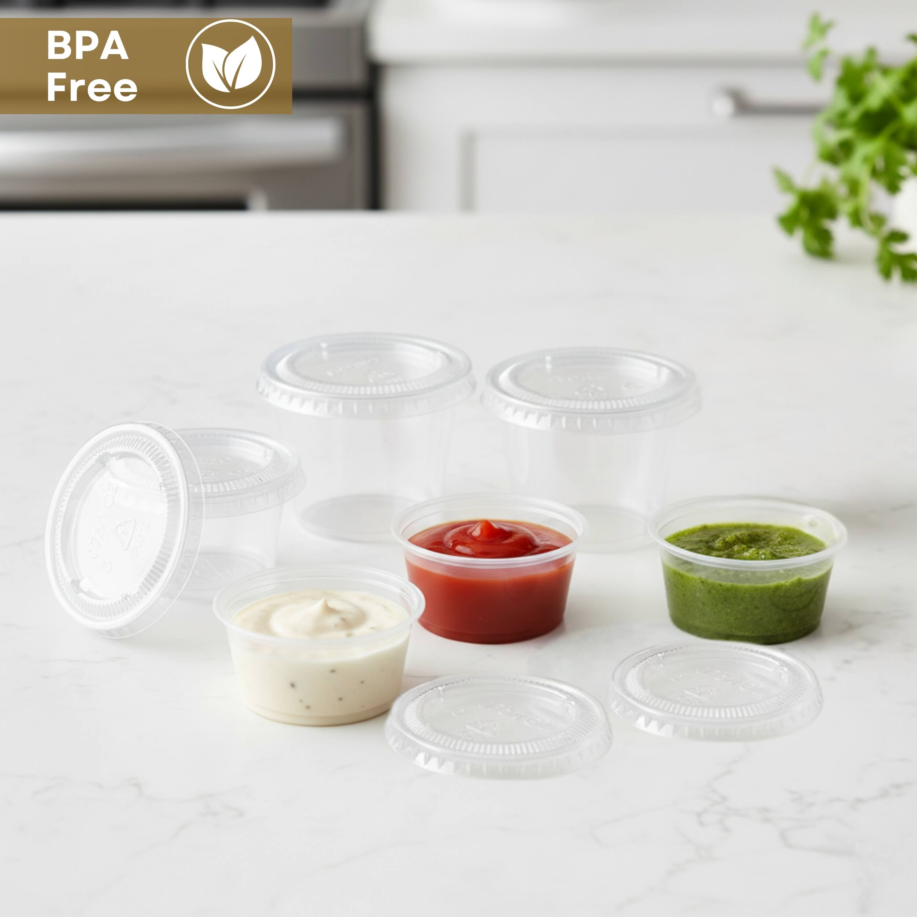 Alt View 1. Eco Harmony Products - Portion Cup (PP), 2oz, 2500-Pack - Clear.