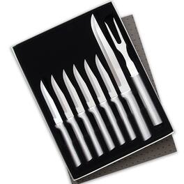 Rada - 8 Piece Meat Lover's Set with Carving Set and Steak Knives, Handles - Silver