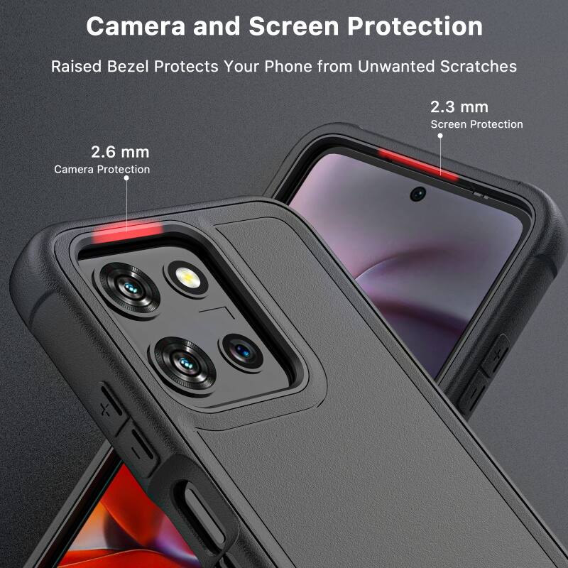 Camera and Screen Protection, Raised Bezel Protects Your Phone from Unwanted Scratches, 2.3 mm Screen Protection, 2.6 mm Camera Protection