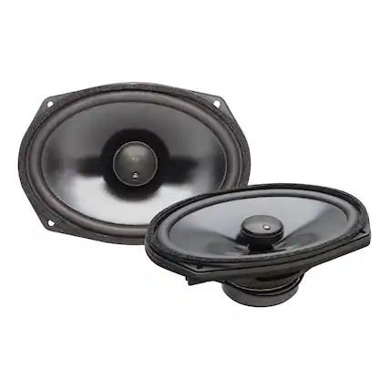 Front. Powerbass - PowerBass OE692T-CN - 6 x 9" 4-Ohm Thin Mount Direct Fit Speaker Upgrade, Pair - Compatible with Select Chrysler Ni... - Black/Gray.