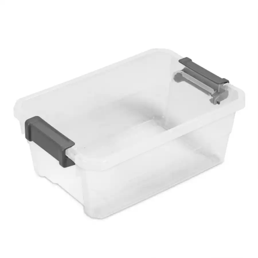 Sterilite 16 Qt Plastic Stacking Storage Containers w/ Gray Lid (18 ...