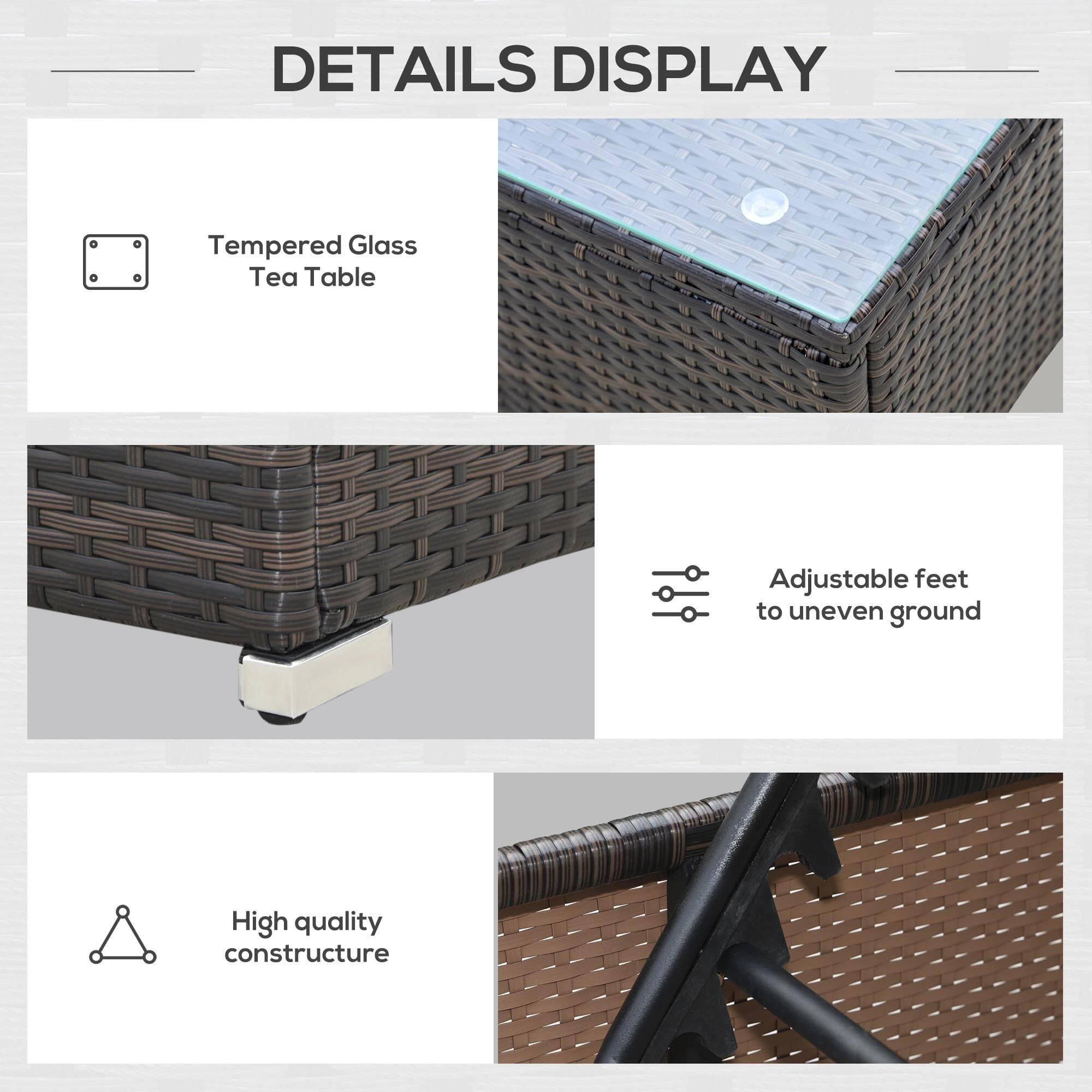 DETAILS DISPLAY

Tempered Glass Tea Table
Adjustable feet to uneven ground
High quality constructure