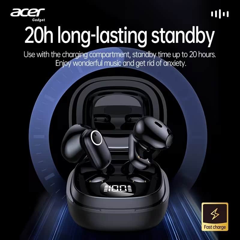 Acer - OHR501 TWS True Wireless Bluetooth Earphones - Compact in-ear mini earphones with charging case
