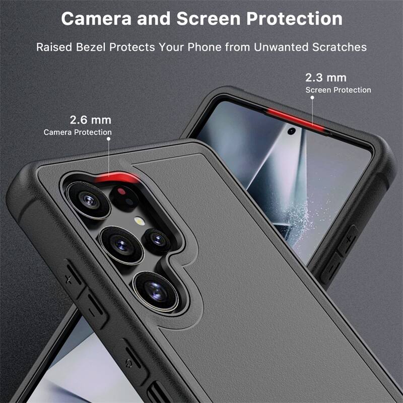 Camera and Screen Protection
Raised Bezel Protects Your Phone from Unwanted Scratches
2.3 mm Screen Protection
2.6 mm Camera Protection