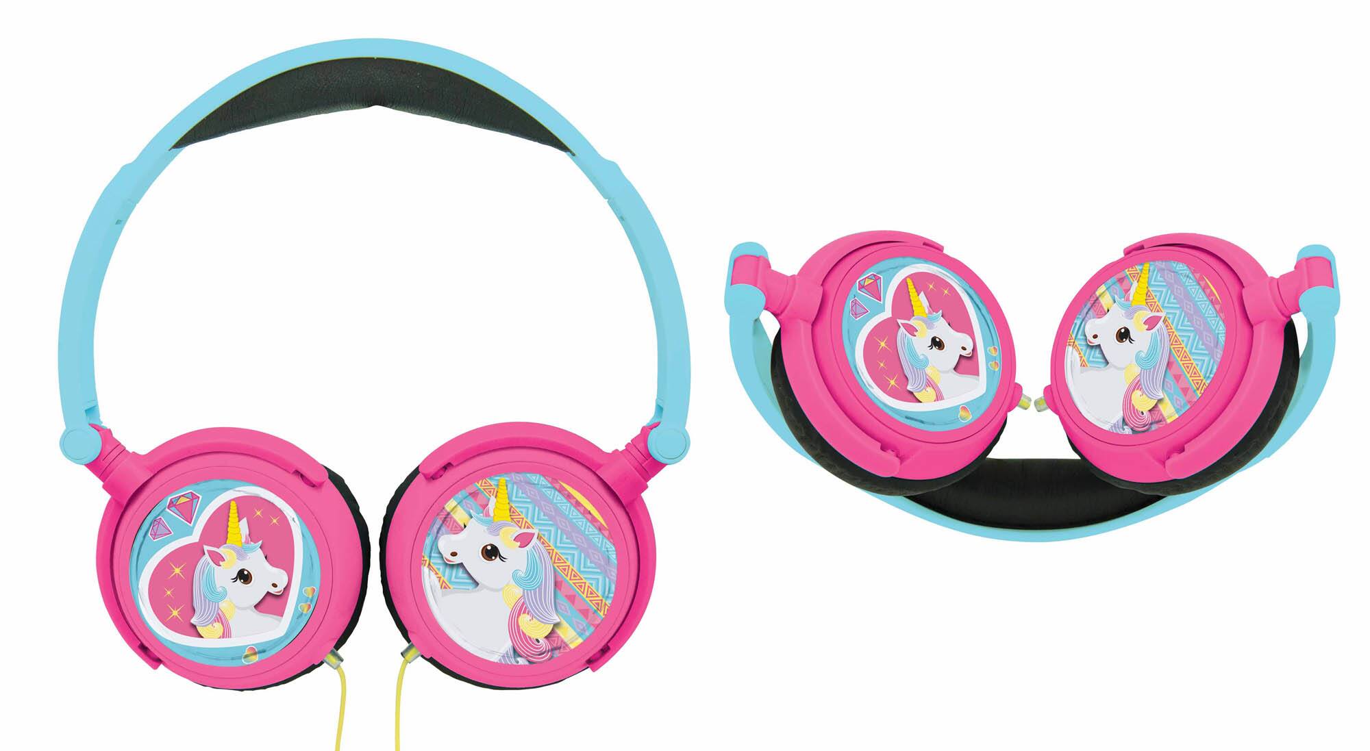 Alt View 5. Lexibook - Unicorn Stereo Wired Foldable Headphone with Safe Volume Limitation.