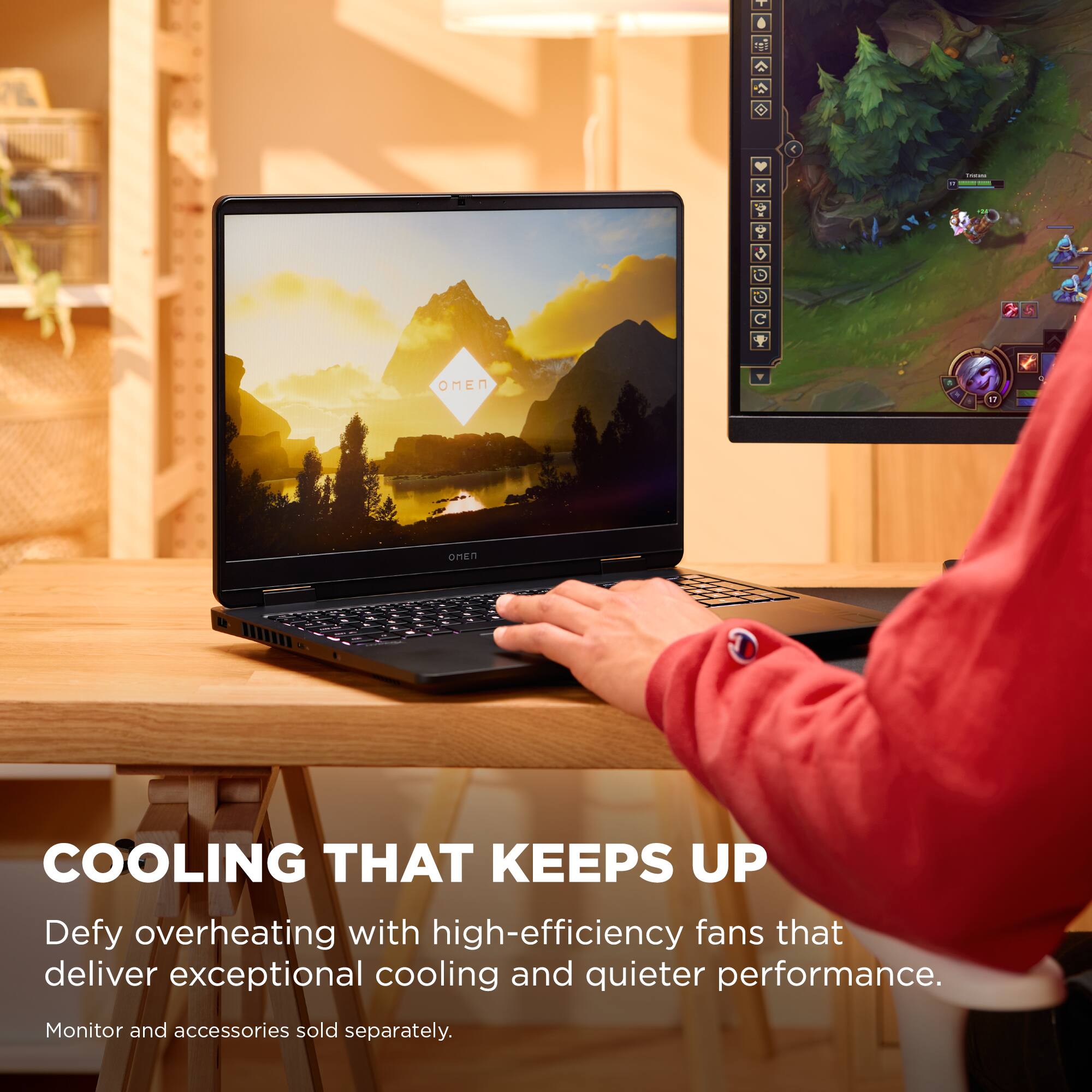Cooling that keeps up: Defy overheating with high-efficiency fans that deliver exceptional cooling and quieter performance. Monitor and accessories sold separately.