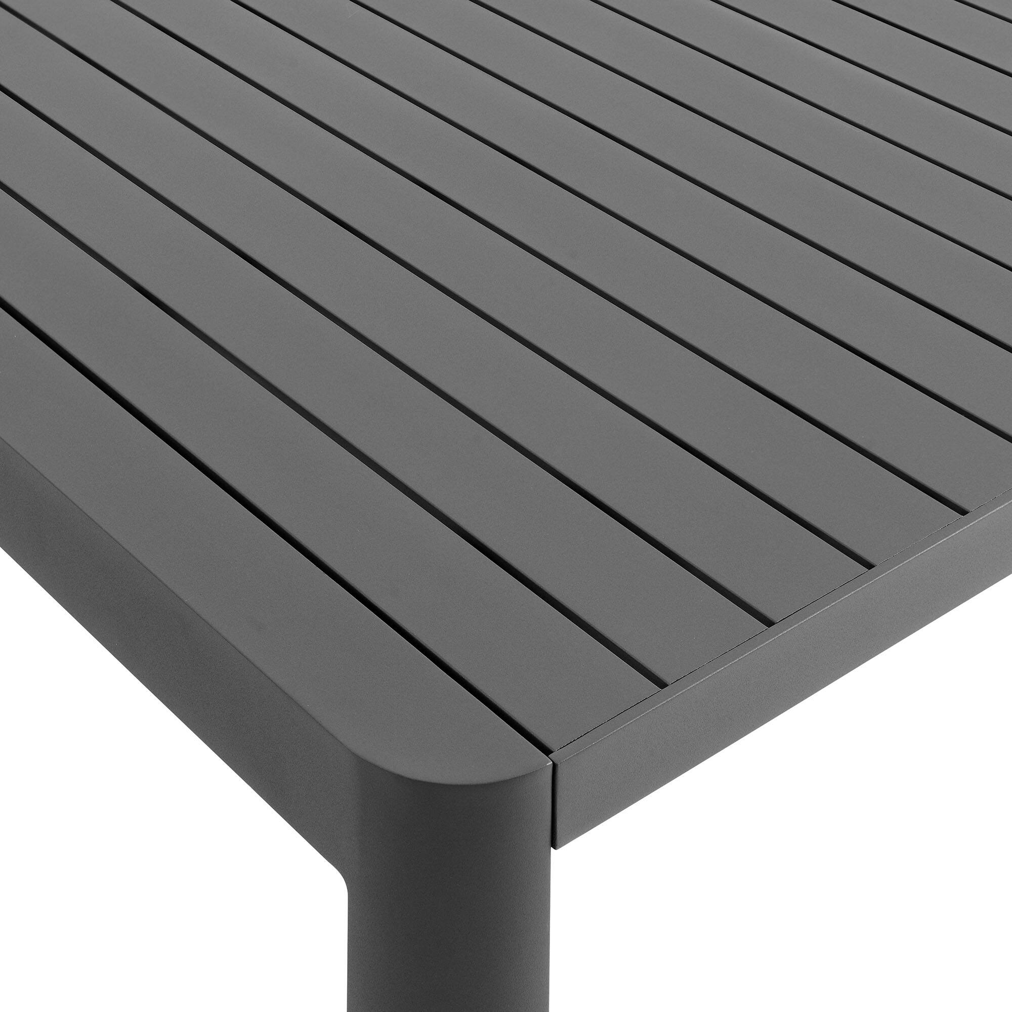 Alt View 6. Modway - Tahoe Outdoor Patio Aluminum Extendable Dining Table by Modway - Gray.