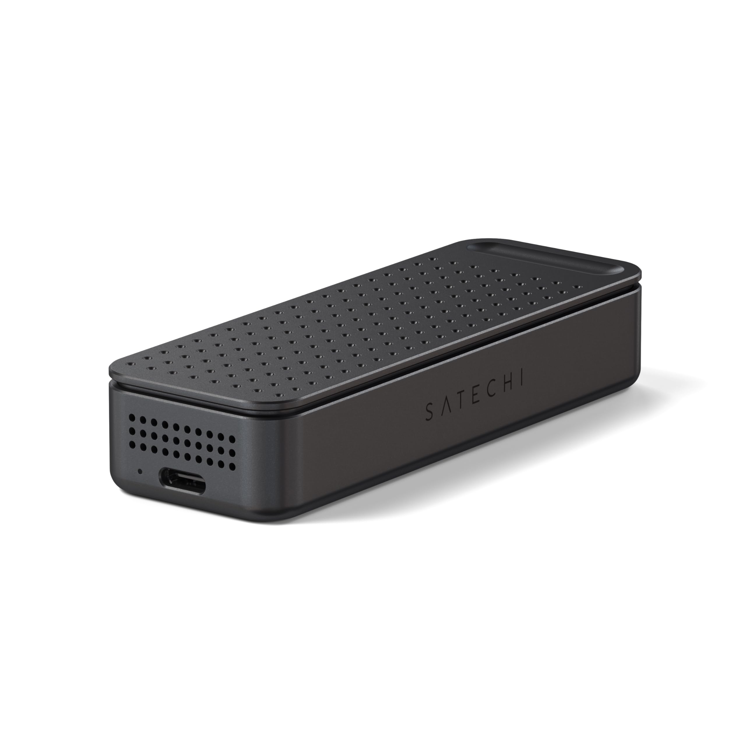 Front. Satechi - DotDisk 80Gbps M.2 NVMe SSD Enclosure with Active Cooling and Ultra-Fast USB4 V2 Data Transfer - Space Black.