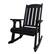 Front. Fortune Candy - Wooden Patio Rocking Chair with Comfortable Backrest and Deep Contoured Seat, for Both Outdoor and Indoor - Carbon Black.