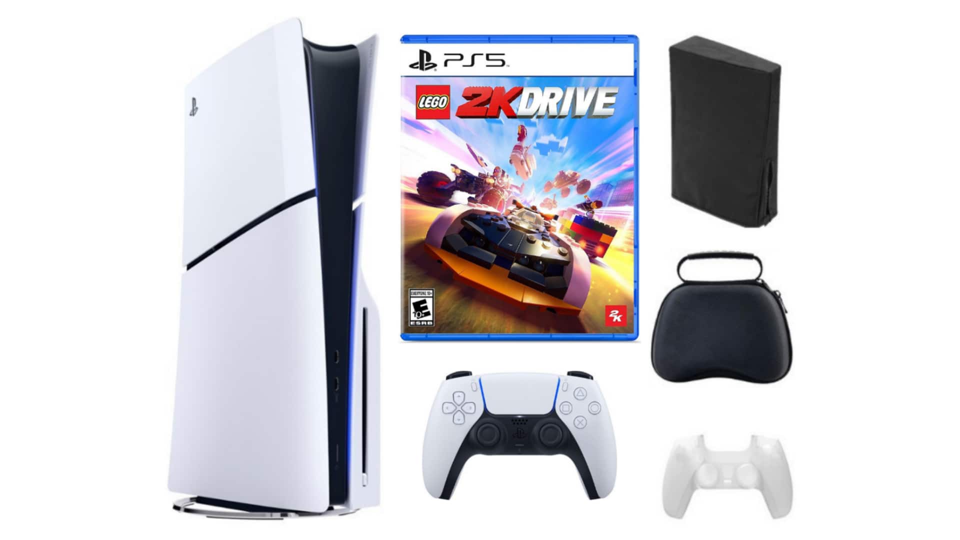 Playstation 5 Slim + Lego 2K Drive Bundle with Accessories - PlayStation 5