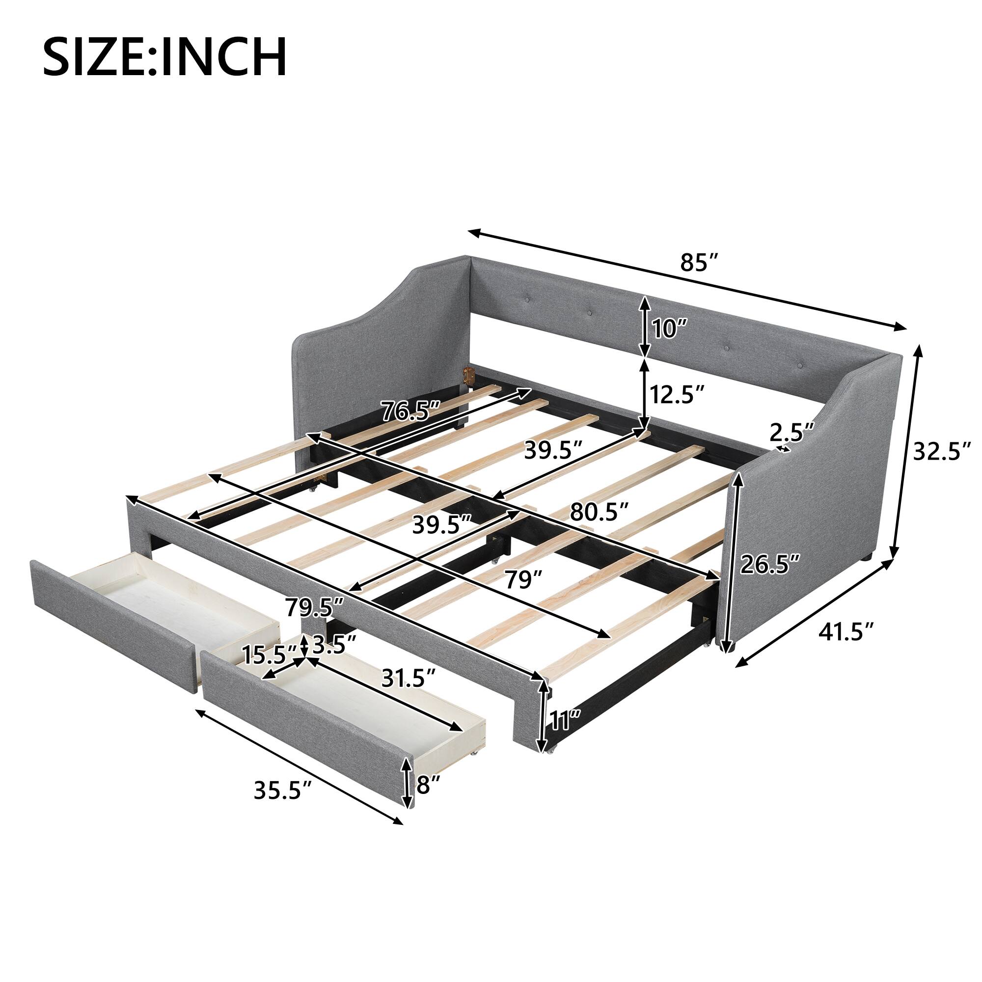SIZE: INCH

- 85"
- 10"
- 76.5"
- 39.5"
- 12.5"
- 2.5"
- 32.5"
- 39.5"
- 79.5"
- 15.5"
- 3.5"
- 31.5"
- 80.5"
- 79"
- 11"
- 26.5"
- 41.5"
- 35.5"
- 8"