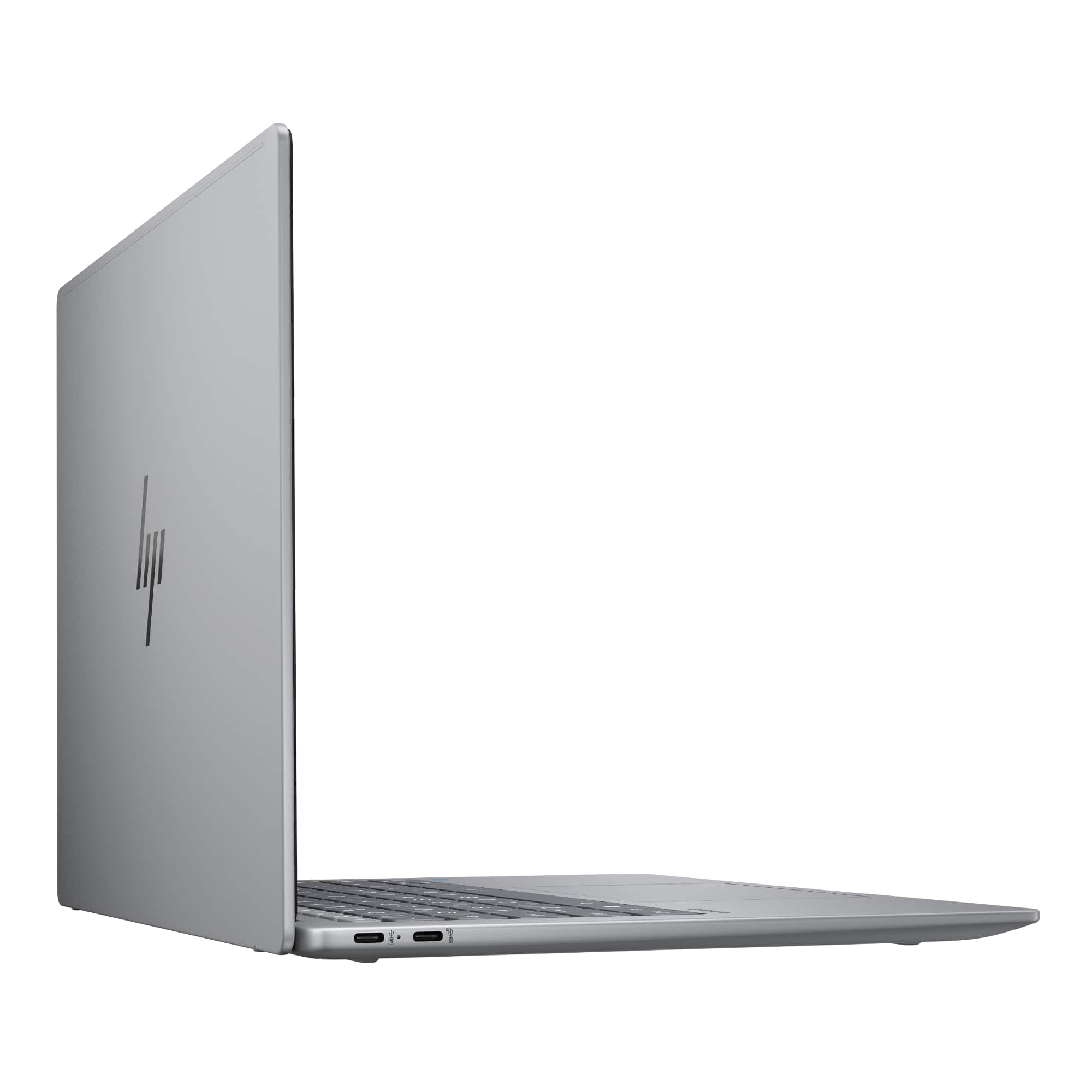 Alt View 3. HP - OmniBook X - Copilot+ PC - 14" 2.2K Touch-Screen Laptop - Snapdragon X Elite - 16GB Memory - 1TB SDD - Meteor Silver.