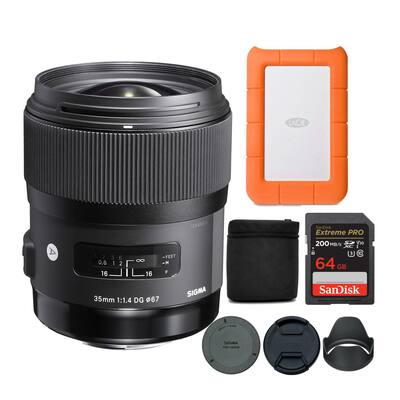 Sigma 35mm f/1.4 Art DG HSM Lens for Canon DSLR Cameras with 64GB Sigma 35mm f/1.4 Art DG HSM Lens for Canon DSLR Cameras with 64GB