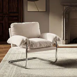 Ansel Performance Velvet Accent Chair by Modway - Alabaster