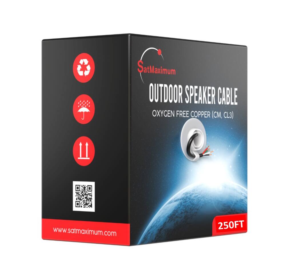 SatMaximum OUTDOOR SPEAKER CABLE OXYGEN FREE COPPER (CM, CL3)  
www.satmaximum.com  
250FT