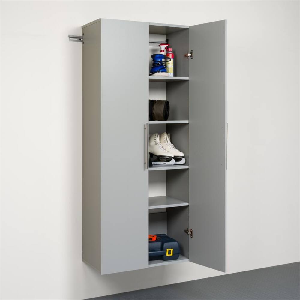 Angle. Prepac - HangUps 30" Large Storage Cabinet - Gray.