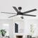 Left. Vaczon - 60" Modern Black 3CCT Integrated LED Smart Ceiling Fan with Light and APP - Black.