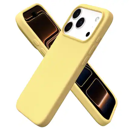 Front. Ornarto - ORNARTO Designed for iPhone 17 Pro Case 6.3", Liquid Silicone Soft Gel Shockproof Protective Case-Buttercream Yellow - Buttercream Yellow.