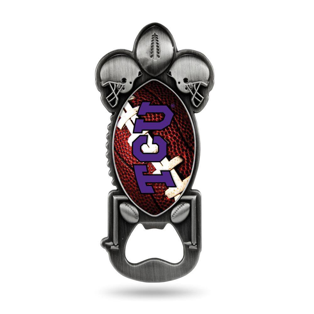 Rico Industries - Texas Christian TCU Horned Frogs Magnetic Beer Bottle Opener - twist-off/pry-off, soda pop bottle opener - Multi