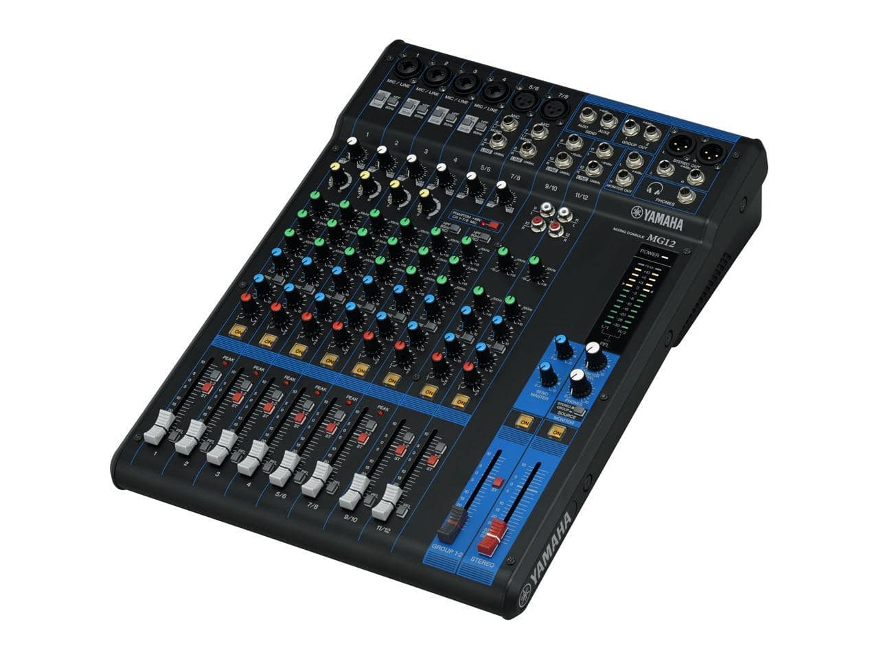 2 1 2 - S LINE M - 5/6 B/ 7/0 Ae AUE - - 7/8 -2 9/10 /12 GnoUP S ETEREST  MA PHONES YAMAHA MG12 POWER 5 ON 1  2 ai W 3 PEAE PRAK - N 5/1 OH PEAR 7 OM PEA - 9/10 ON PEAK 10/12 OM DN GROUP 12 STEREO MAUR SENO aourcH ON ON YAMH