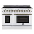 Forno Appliances - 50 in. Wide 7 Elements Paolo 6.7 Cu. Ft. Freestanding Electric True Convection Range - White