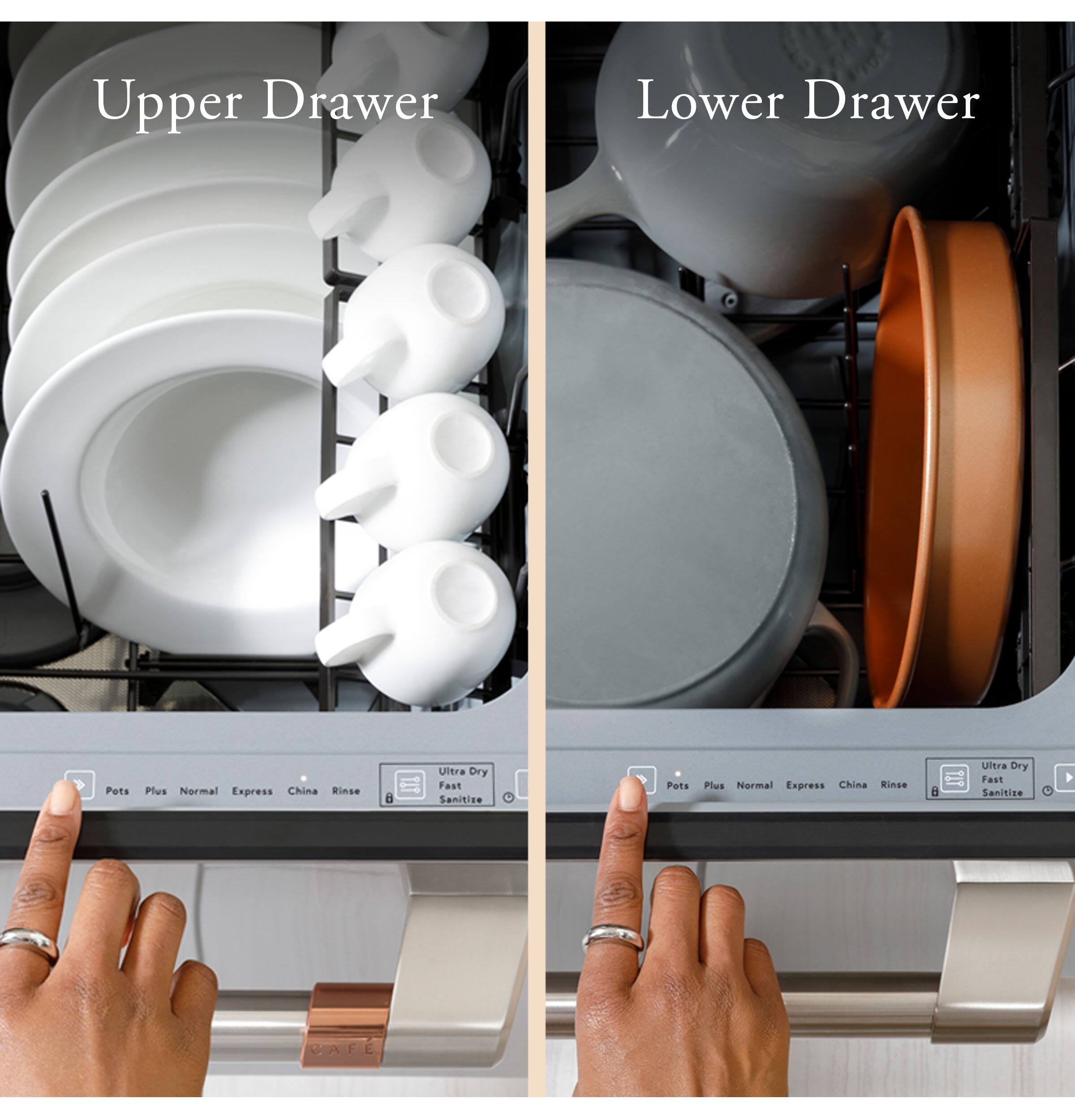 Upper Drawer

Lower Drawer

Pots

Plus Normal Express China Rinse

8

Ultra Dry Fast Sanitize

Pots Plus Normal Express China Rinse

Ultra Dry Fast Sanitize
