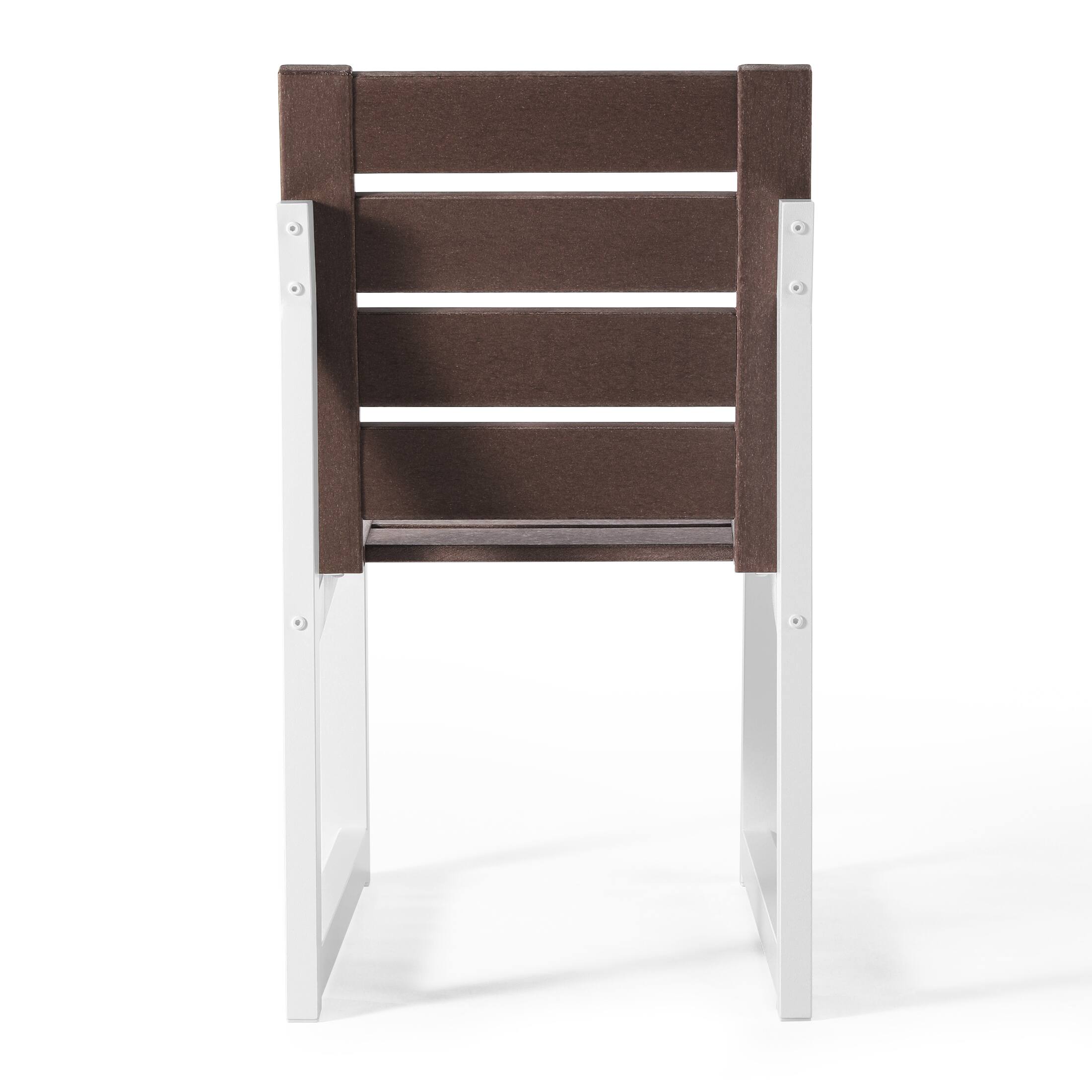 Alt View 1. WestinTrends - WestinTrends Cape May HDPE Outdoor Patio Dining Side Chair - Dark Brown.