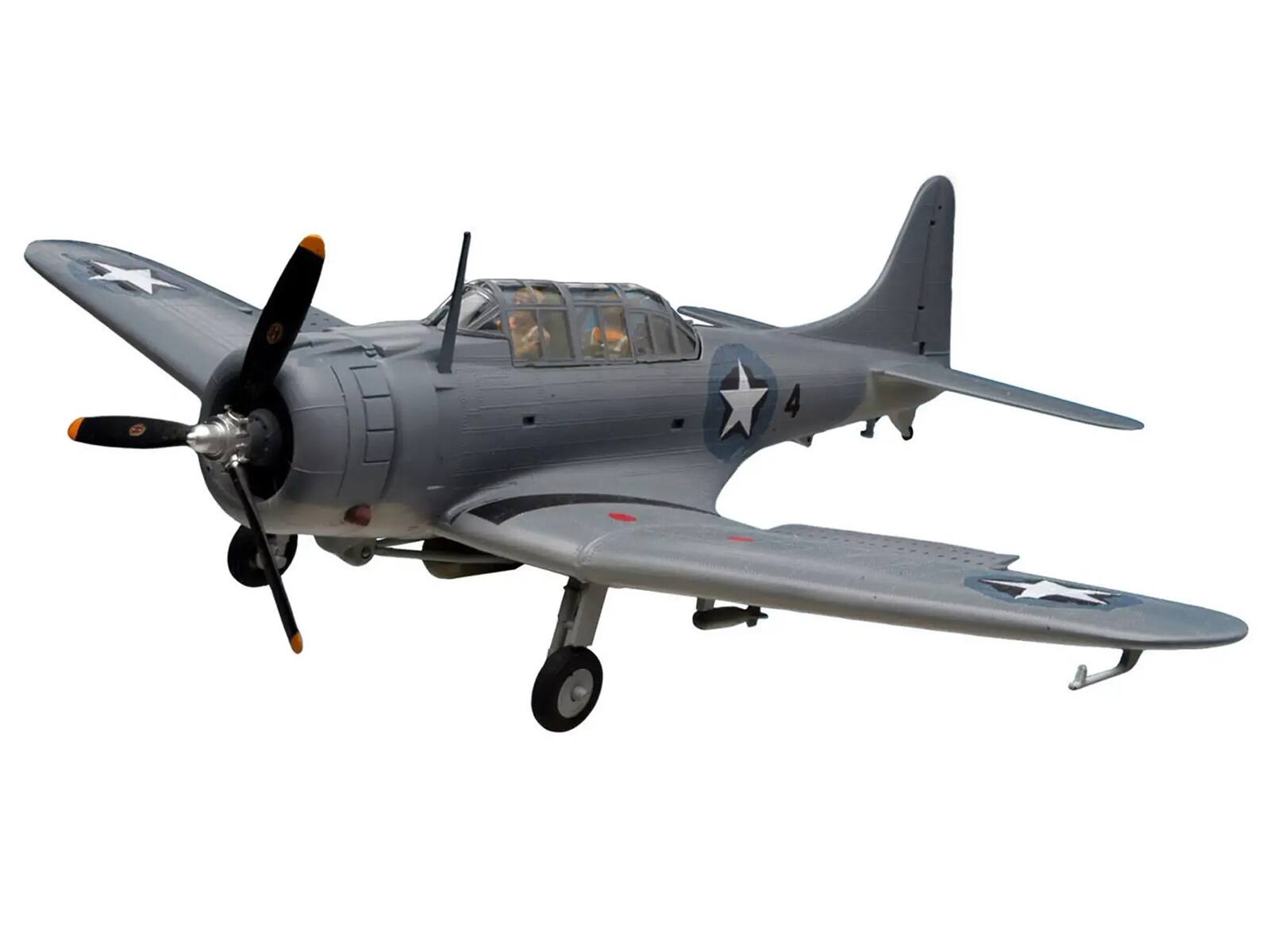 Alt View 1. Revell - Level 4 Model Kit Douglas SBD Dauntless Bomber Aircraft 1/48 Scale Model by Revell - Grey.