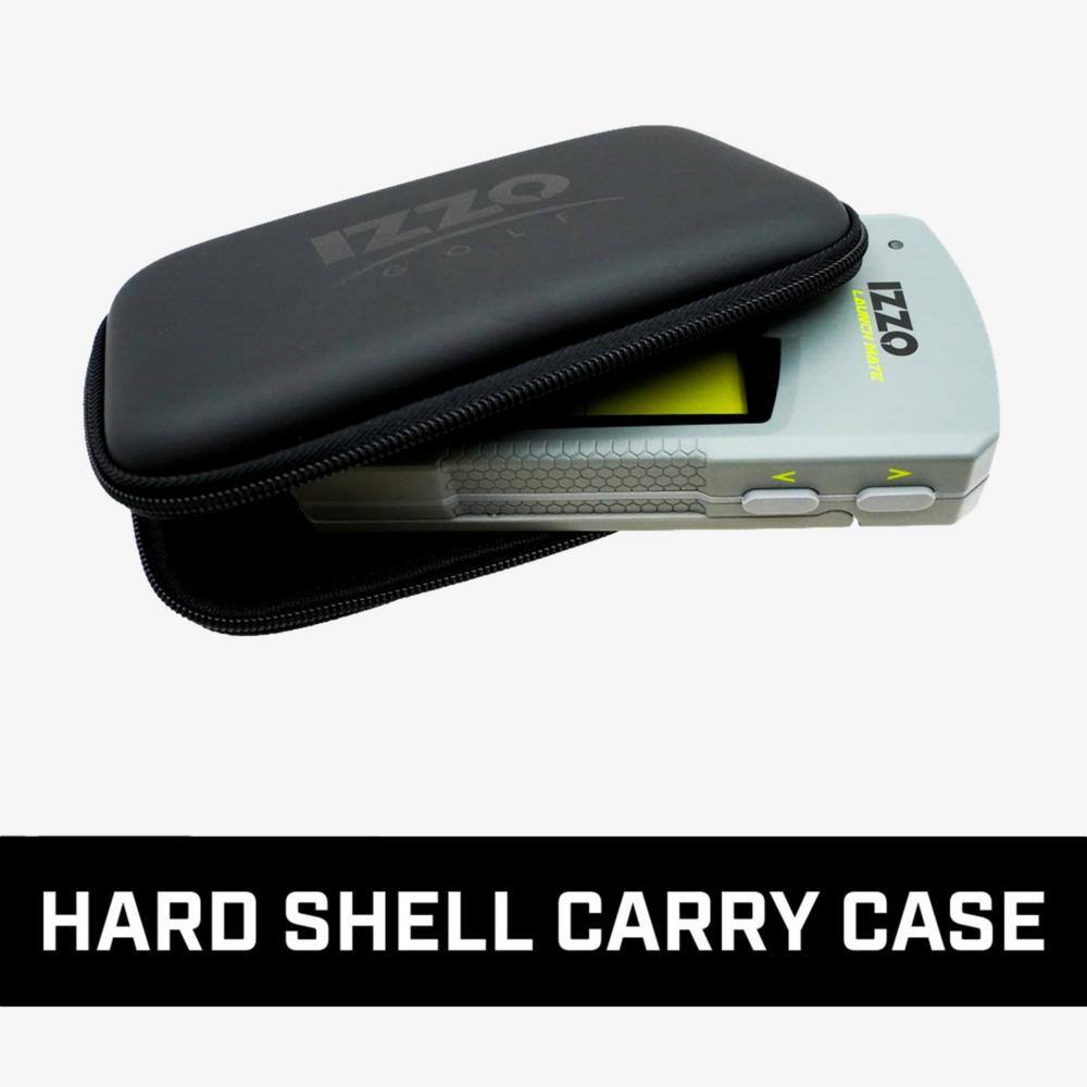The text on the image reads "IZZO 0 LAUNCH MATE OZZI V V HARD SHELL CARRY CASE".