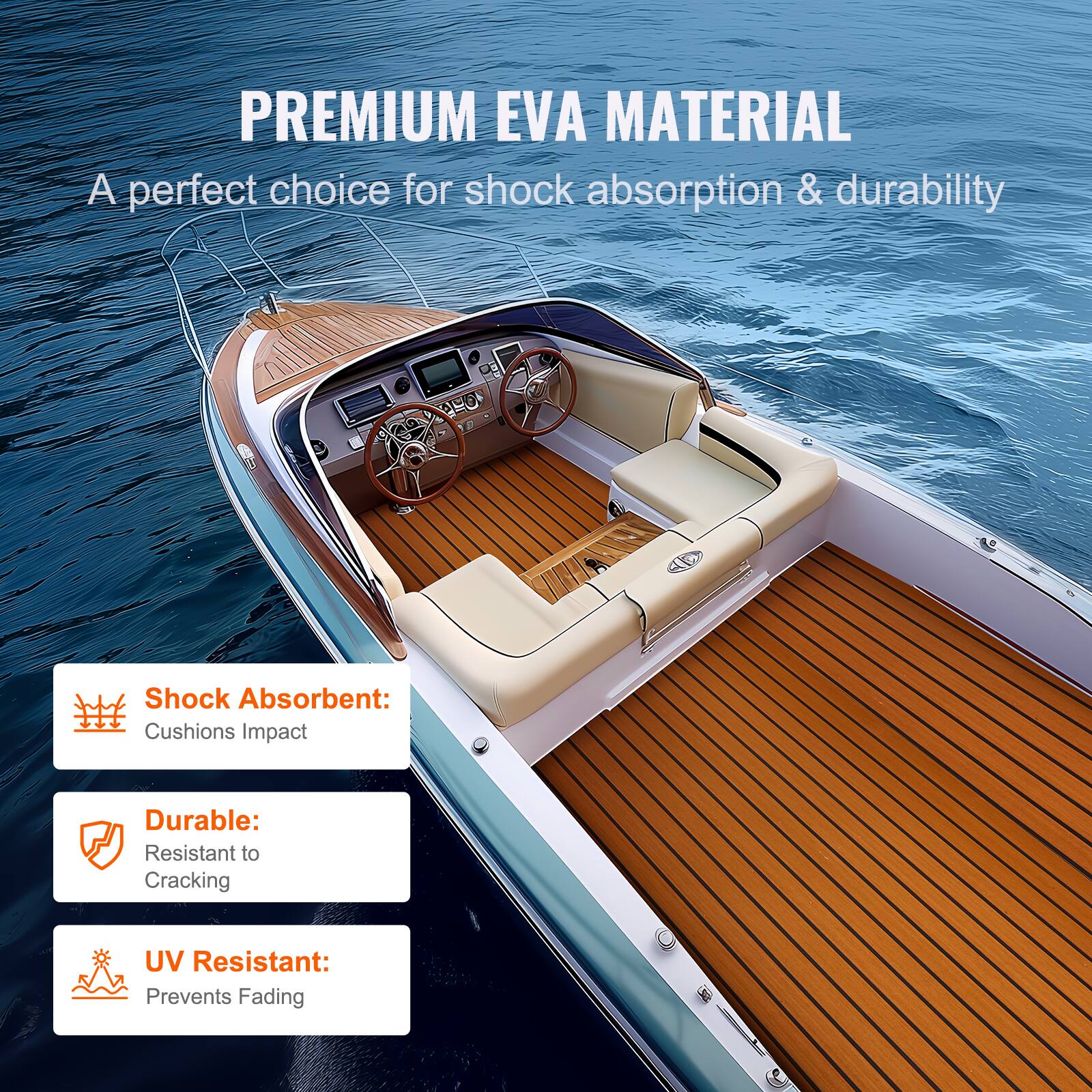 PREMIUM EVA MATERIAL  
A perfect choice for shock absorption & durability  

Shock Absorbent: Cushions Impact  
Durable: Resistant to Cracking  
UV Resistant: Prevents Fading