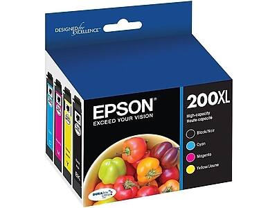 DESIGNED FOR EXCELLENCE

EPSON VISION
EXCEED YOUR VISION

200XL
High-capacity
Haute-capacité

Block/Noir
Cyan
Magenta
Yellow/Jaune

DURABrite
UV RESISTANT