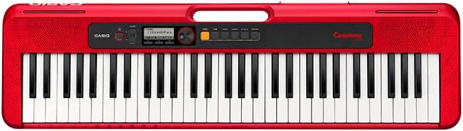 Casio - Casiotone CT-S200, Beginner 61-Key Portable Keyboard with 200 Tones - Red